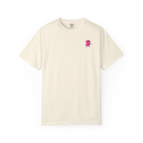 Nice Cans graphic T-shirt | pink blue retro text