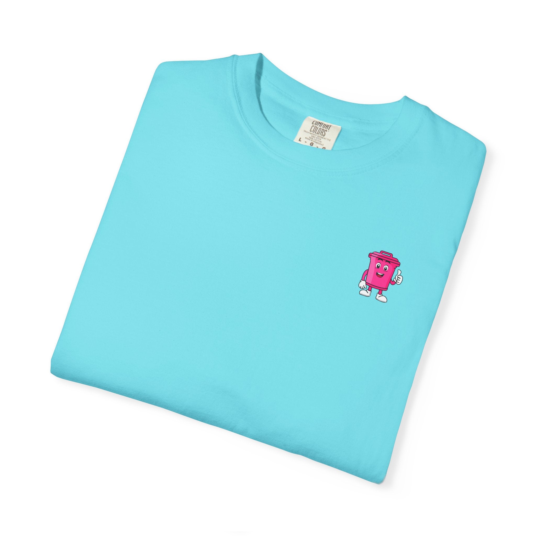 Nice Cans graphic T-shirt | pink blue retro text