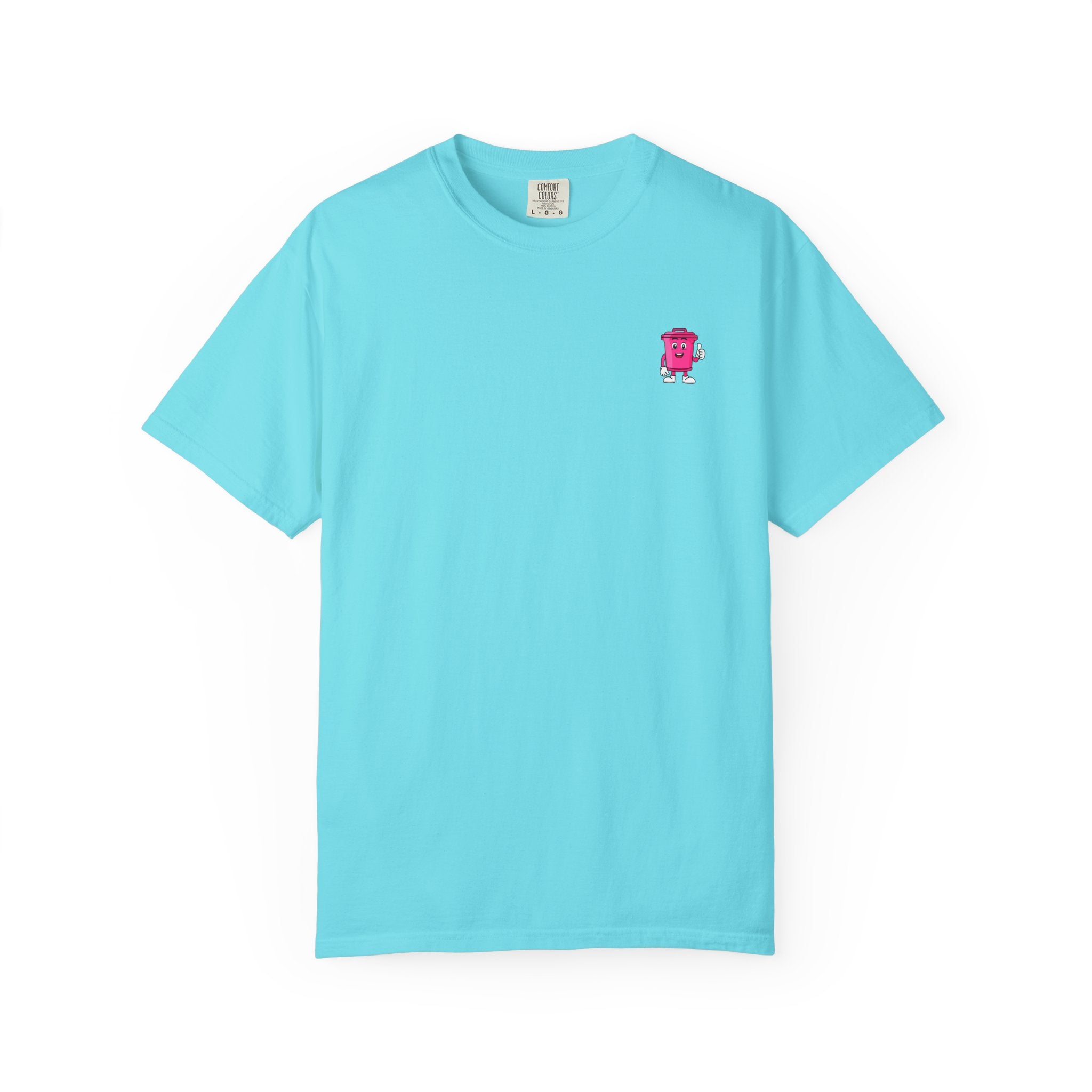 Mr. Clean Cans mountain logo T-shirt | retro stripes, trash can mascot