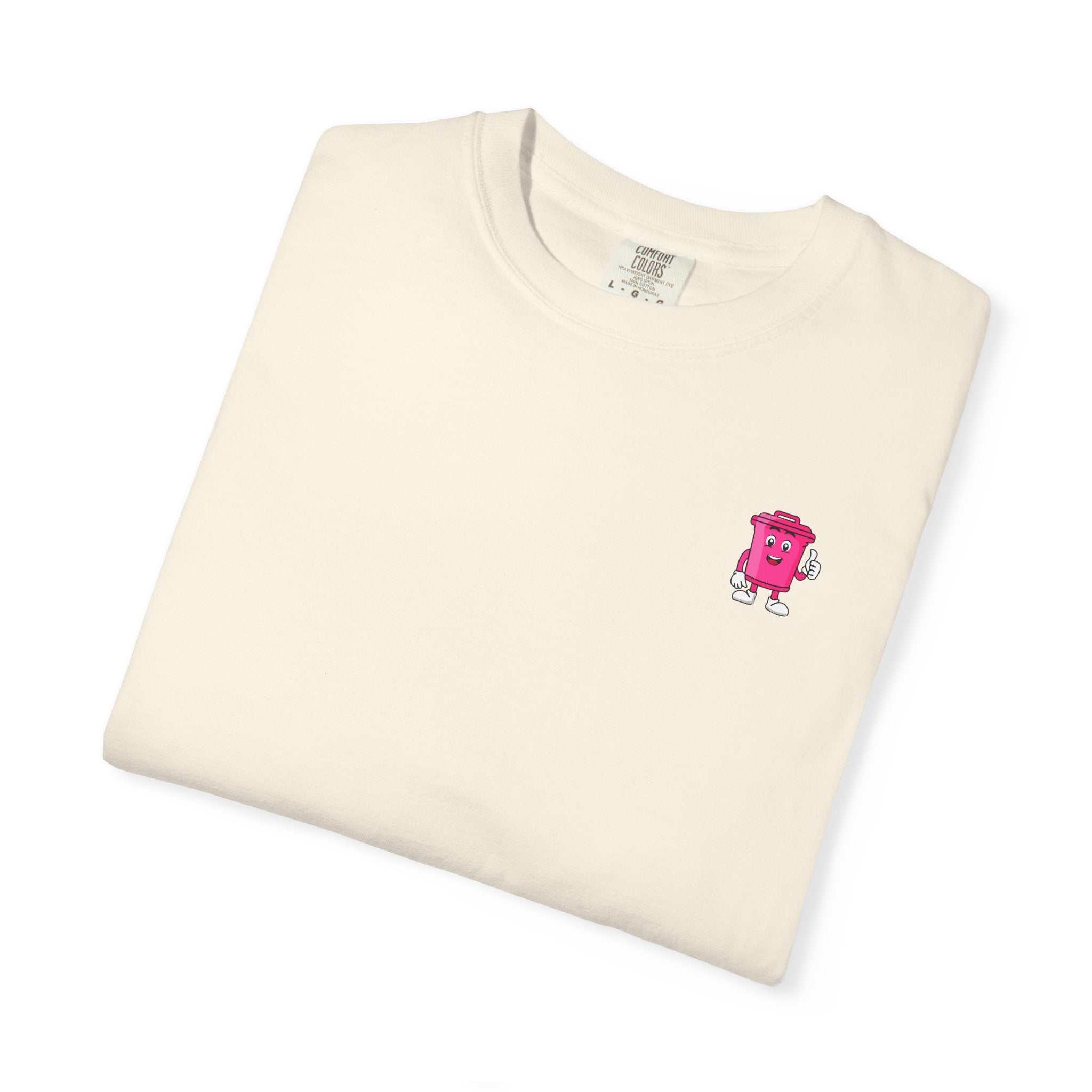 Nice Cans graphic T-shirt | pink blue retro text