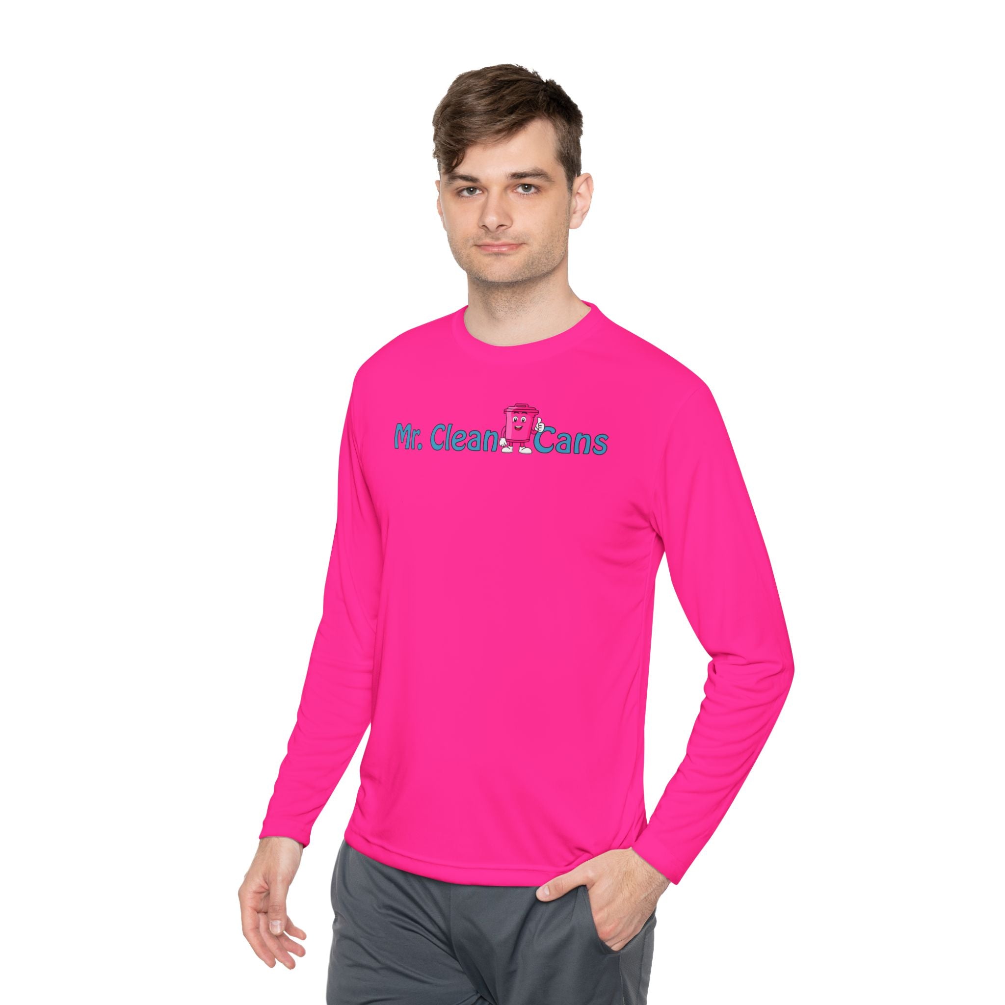 Original Mr. Clean-Cane logo Long Sleeve Tee | retro mascot, pink crewneck