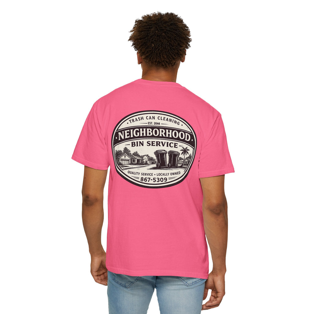 Neighborhood Bin Service T-shirt | Trash Can Cleaning Vintage Logo