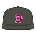 Pink Trash Can Character Cap | Cartoon Garbage Can Snapback
