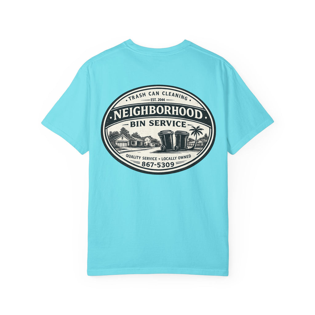 Neighborhood Bin Service T-shirt | Trash Can Cleaning Vintage Logo