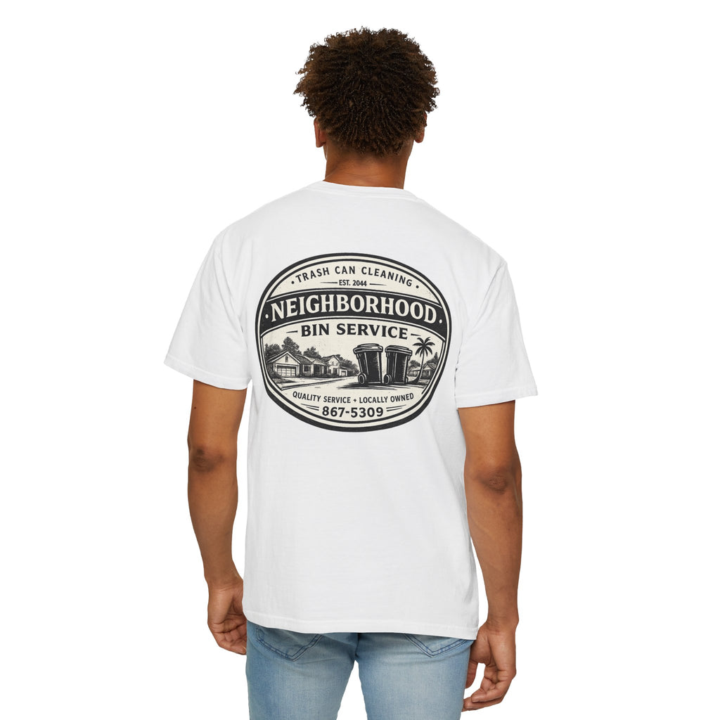 Neighborhood Bin Service T-shirt | Trash Can Cleaning Vintage Logo