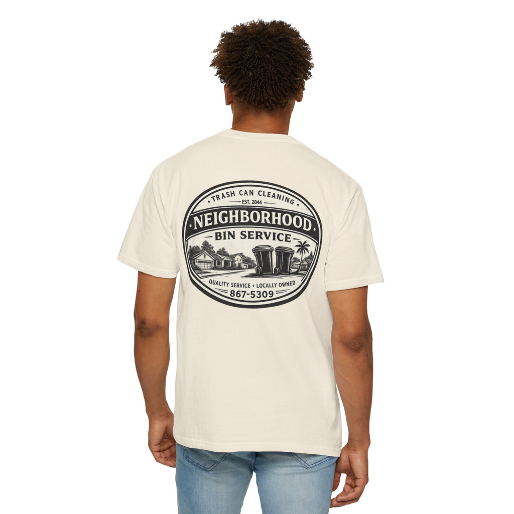 Neighborhood Bin Service T-shirt | Trash Can Cleaning Vintage Logo