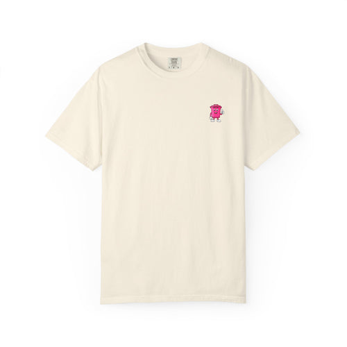 Mr. Clean Cans mountain logo T-shirt | retro stripes, trash can mascot